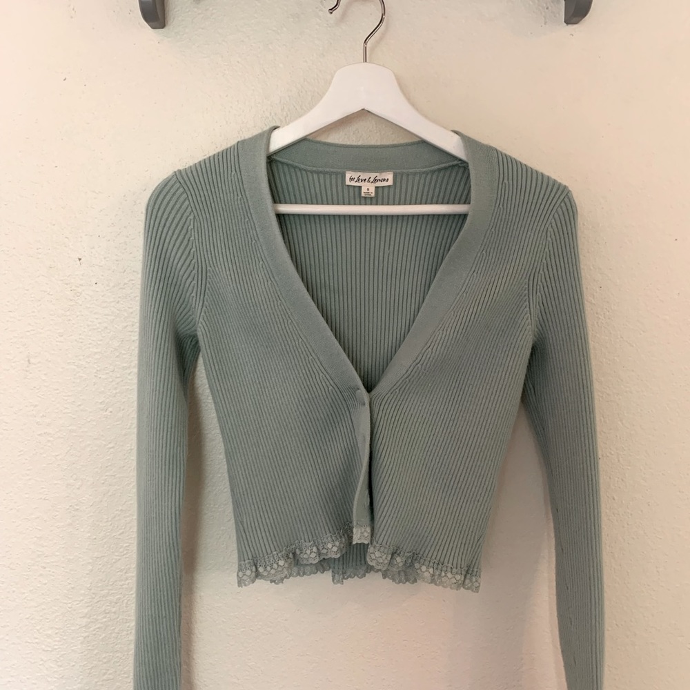 Love and Lemons Seafoam Cardigan (S)